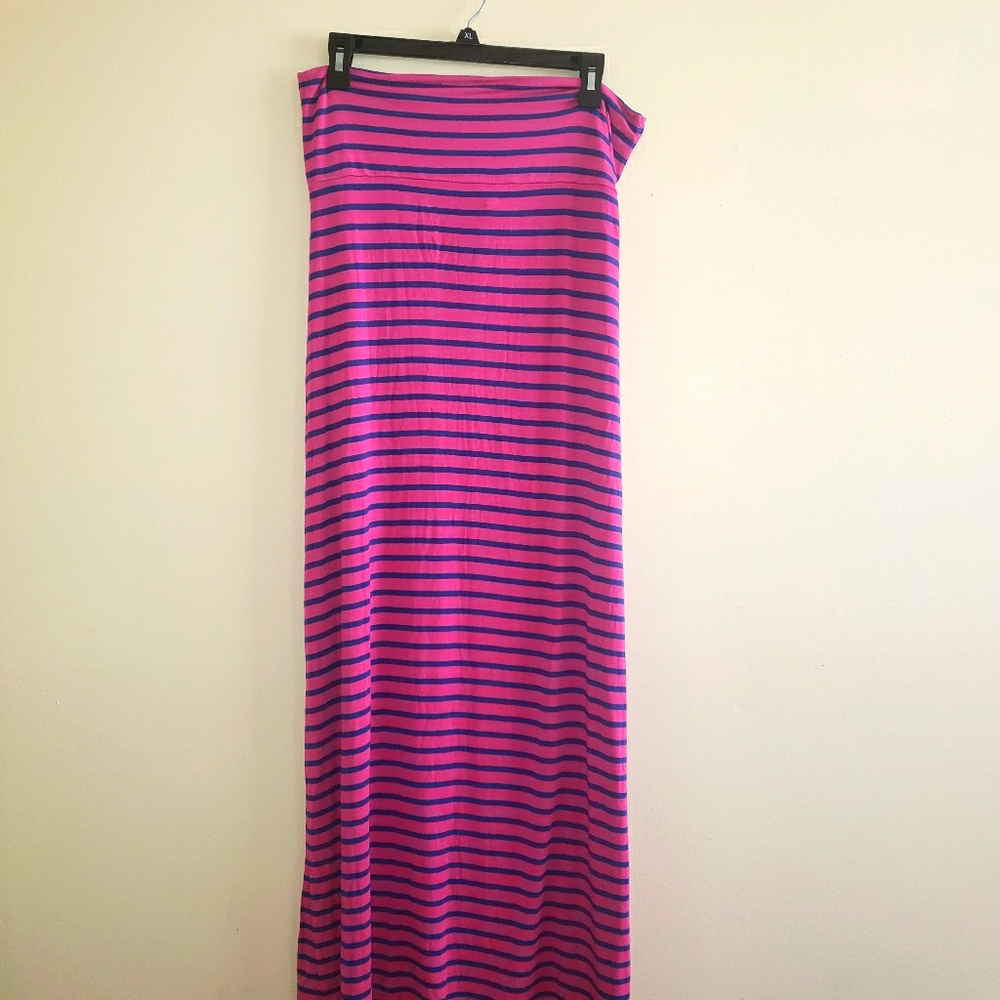 Pink & Blue Maxi Skirt XL